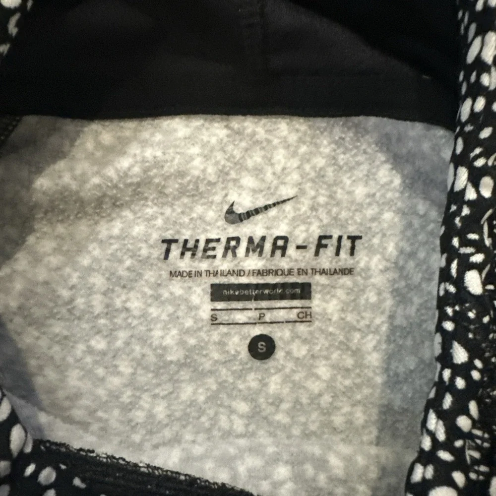 Nike Therma Fit Hoodie Womens Black Speckled Hooded Lightweight Pullover Small